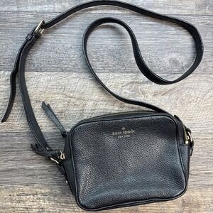 Kate Spade Mulberry Street Pyper Pebble Leather Cross Body Bag Double Zipper